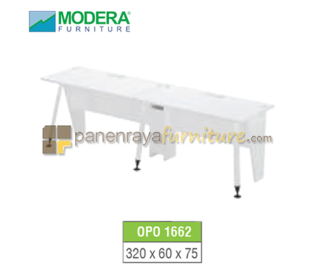 Panen Raya Furniture Workstation Staff 2 Seater Modera OPO 1662 White 320x60x75