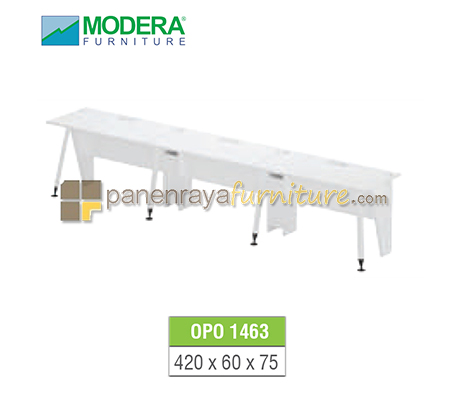 Panen Raya Furniture Workstation Staff 3 Seater Modera OPO 1463 White 420x60x75 Cm