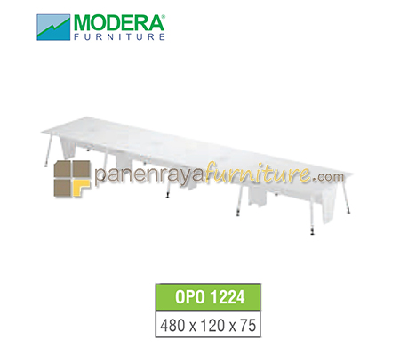 Panen Raya Furniture Workstation Staff 8 Seater Modera OPO 1224 White 480x120x75
