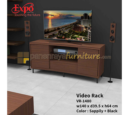 Panen Raya Rak TV Expo VR 1480 Sappily-Black 140x40x64