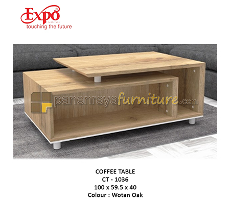 Panen Raya Meja Tamu Expo CT 1036 Wotan Oak 100x60x40