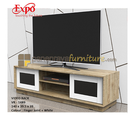 Panen Raya Rak TV Expo VR 1489 Finger Joint-White 140x40x39