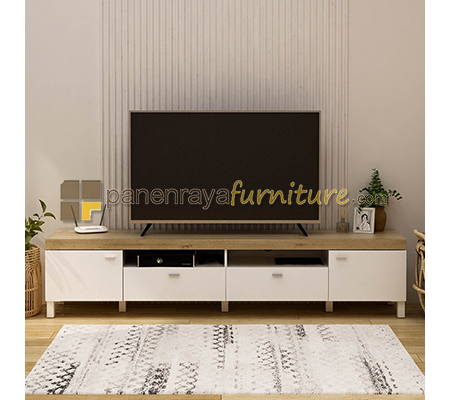 Panen Raya MEJA TV PRODESIGN BENEDICT TV 210 White-Yellow 210X41