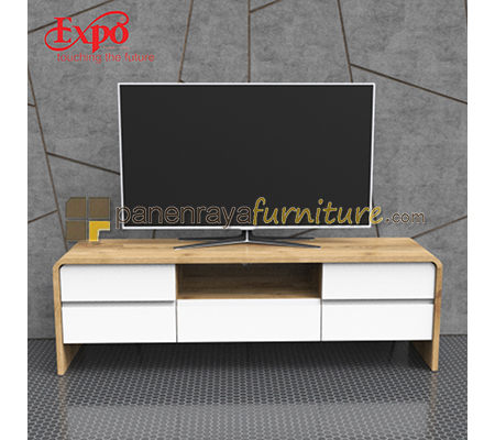 Panen Raya Rak TV Expo VR 1686 Wotan Oak-White 160x40x50