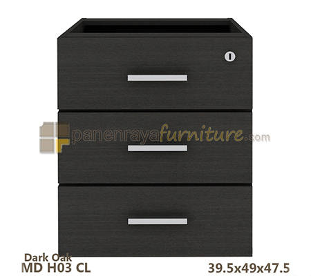 Panen Raya Furniture Laci Gantung Expo MD H03CL Dark Oak 40x49x48