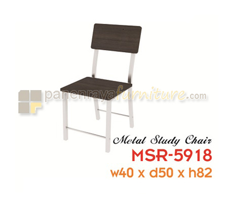 Panen Raya Furniture Kursi Sekolah Expo MSR 5918 Dark Oak-Silver 40x50x82