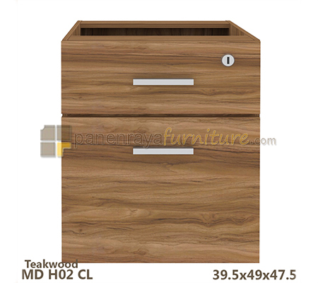 Panen Raya Furniture Laci Gantung Expo MD H02CL Teak Wood 40x49x48