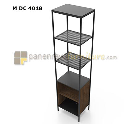Panen Raya Lemari Serba Guna Expo M DC 4018 Matt Wood - Metal Black 40x29x160