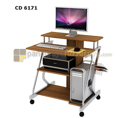 Panen Raya Furniture Meja Komputer Expo CD 6171 French Walnut 80x65x89