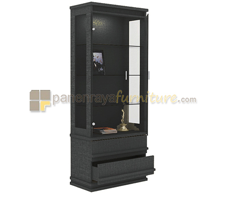 Panen Raya Lemari Pajangan Expo DC 1501 Dark Tecido 80x40x200