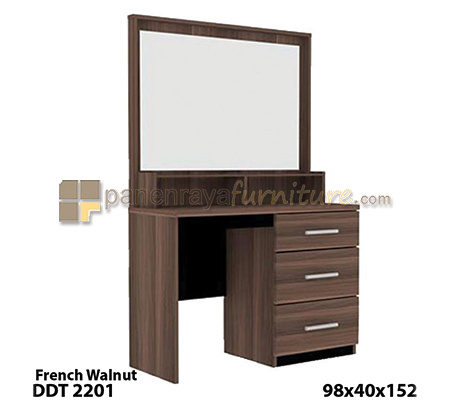 Panen Raya Meja Rias Plus Puff Expo DDT 2201 French Walnut 98X40x152