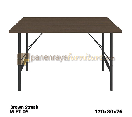 Panen Raya Furniture Meja Food Court Melamin Expo M FT 05 Brown Streak 120x80x76