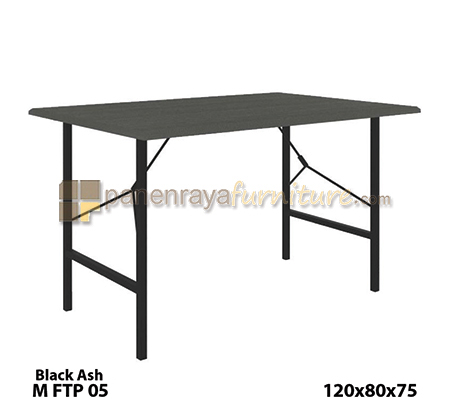 Panen Raya Furniture Meja Food Court PVC Expo M FTP 05 Black ASH 120x80x75
