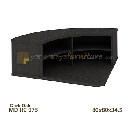 Panen Raya Furniture Recepsionist Counter Expo MD RC 075 Dark Oak 75x30x32