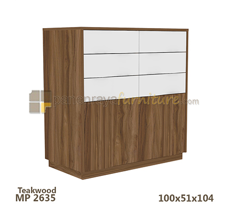 Panen Raya CREDENZA EXPO MP 2635 TEAKWOOD-WHITE
