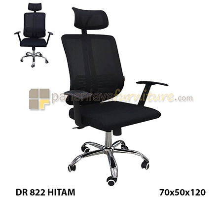 Panen Raya Furniture Kursi Manager Lunar DR 822 Black 70x50x120