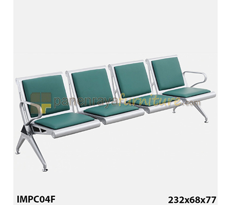 Panen Raya Furniture KURSI TUNGGU 4 SEATER IMPORTA C04 F GREEN