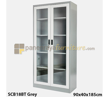 Panen Raya Furniture Lemari Arsip Besi IMPORTA SC B18 BT Grey - Beige 90x40x185