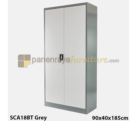 Panen Raya Furniture Lemari Arsip Besi IMPORTA SC A18 BT Grey - Beige 90x40x185