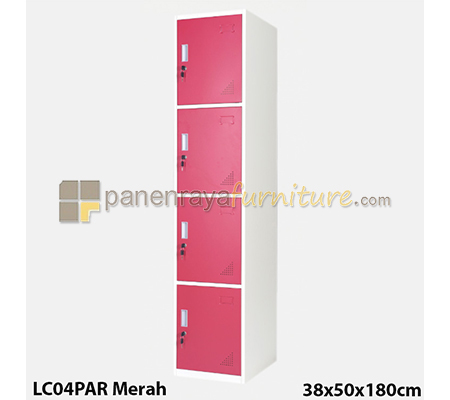Panen Raya Furniture Locker Besi IMPORTA LC 04 PAR Merah 38x50x180