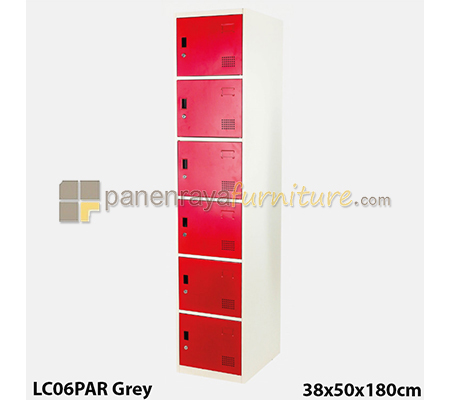 Panen Raya Furniture Locker Besi IMPORTA LC 06 PAR Merah 38x50x180
