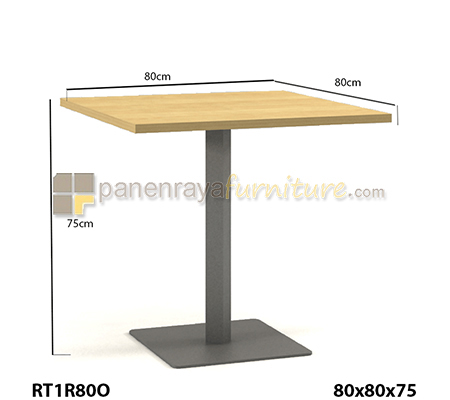 Panen Raya Furniture Meja Cafe Square HighPoint Monza RT1R80O Light Beech 80x80x75