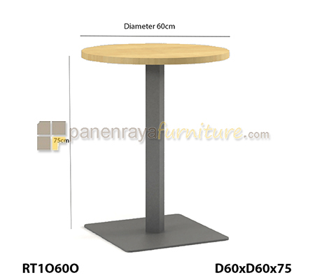 Panen Raya Furniture Meja Cafe Bundar HighPoint Monza RT1O60O Light Beech D60x75