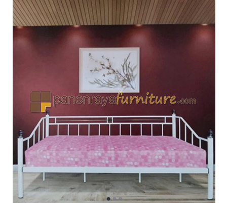 Panen Raya Ranjang Besi Sofa Success Crown 200x90 Tanpa Busa