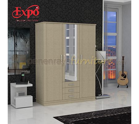 Panen Raya Lemari Pakaian 3 Pintu Expo LP 158 Tecido 152x60x206