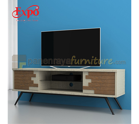 Panen Raya Meja TV Expo VR 7505 Tecido-Mattwood 160x40x55