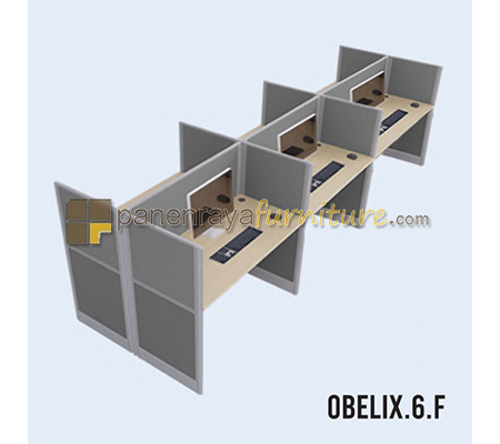 Panen Raya Furniture Workstation 6 Seater Indachi Obelix.6.F 