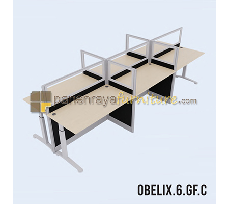 Panen Raya Furniture Workstation 6 Seater Indachi Obelix.6.GF.C 