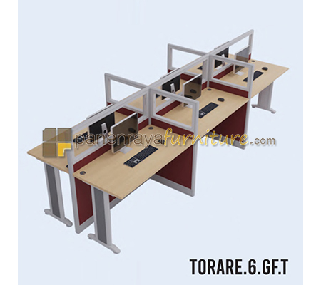 Panen Raya Furniture Workstation 6 Seater Indachi Torare.6.GF.T 