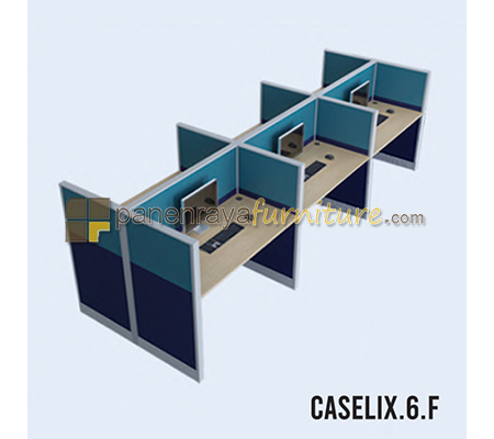Panen Raya Furniture Workstation 6 Seater Indachi Caselix.6.F