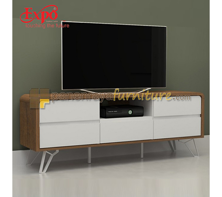 Panen Raya Meja TV Expo VR 1477 Mattwood-White 146x39x54