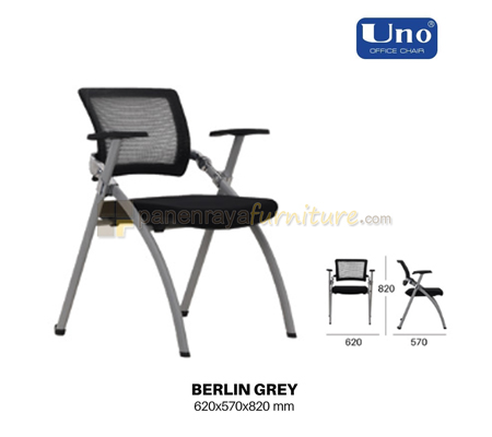 Panen Raya Furniture Kursi Kantor UNO Berlin Grey-Black
