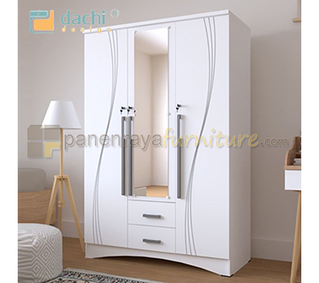 Panen Raya Lemari pakaian 3 Pintu Dachi Nami LP 3 P White 120x53x180