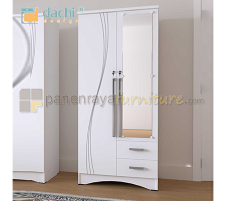 Panen Raya Lemari pakaian 2 Pintu Dachi Nami LP 2 P White 80x53x180
