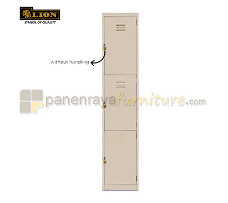 Panen Raya Furniture Locker Besi Lion 553 with Bracket Padlock Grey 38x38x183