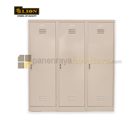 Panen Raya Furniture Locker Besi Lion 553 BM Brown 120x45x120