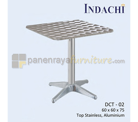 Panen Raya Furniture Cafe Table Indachi DCT 02 Top Stainless 60x60x75