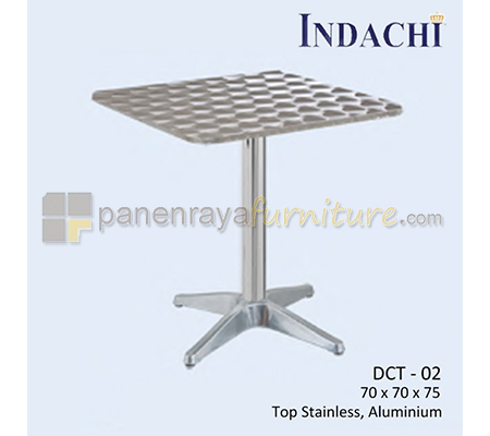 Panen Raya Furniture Cafe Table Indachi DCT 02 Top Stainless 70x70x75
