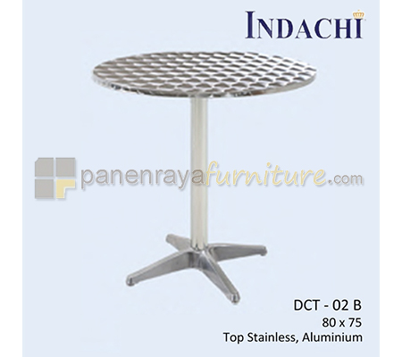 Panen Raya Furniture Cafe Table Indachi DCT 02 B Top Stainless D80x75