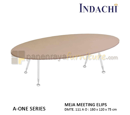 Panen Raya Furniture Meja Meeting Elips Indachi A One DMTE 111 A O Maple 180x120x75