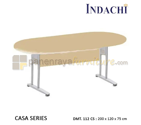 Panen Raya Furniture Meja Meeting Oval Indachi Casa DMT 112 CS Maple 200x120x75