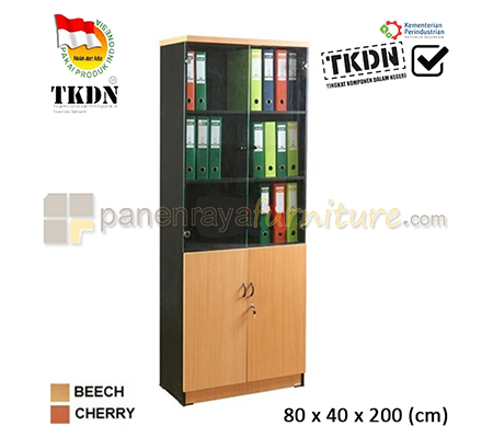 Panen Raya Lemari Arsip Tinggi Lunar LRT 201 Beech / Cherry 80x40x200