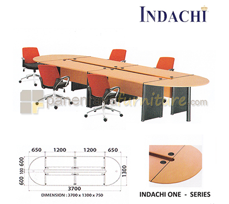 Panen Raya Furniture Meja Meeting 6-10 Orang Indachi One Series 370x130x75 Melamine
