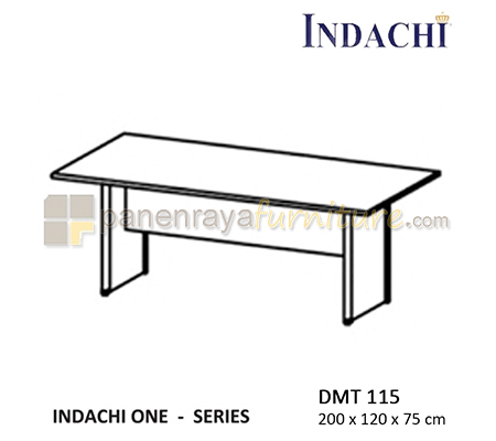 Panen Raya Furniture Meja Meeting Persegi Kaki Panel Indachi One DMT 115 200x120x75 Melamine
