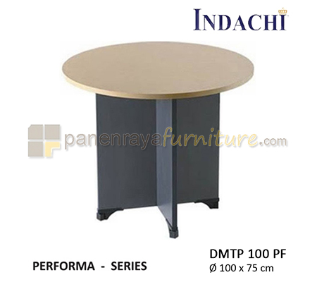 Panen Raya Furniture Meja Meeting Bundar Kaki Panel Indachi Performa DMTP 100 PF D100x75 Melamine