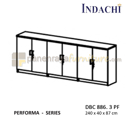 Panen Raya Furniture Lemari Arsip Rendah Triple Pintu Panel Indachi Performa DBC 886 3 PF 240x40x87 Melamine